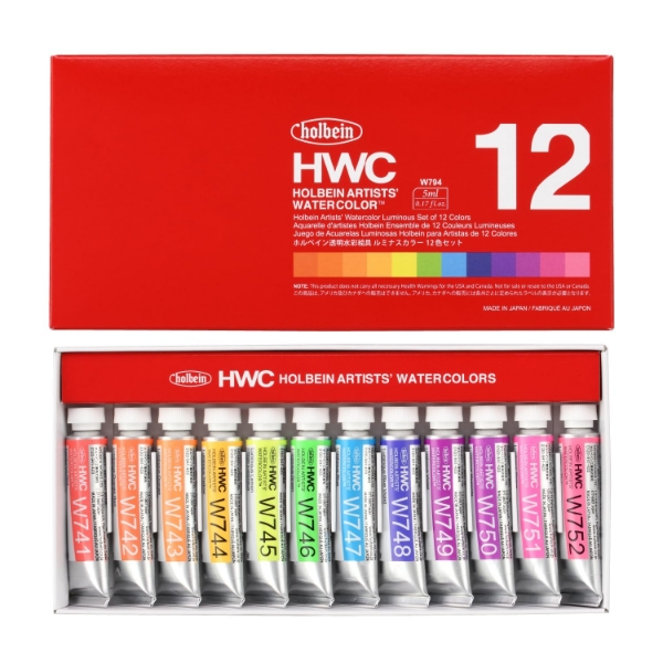 Picture of Holbein HWC Luminous Set of 12X5ml - W794