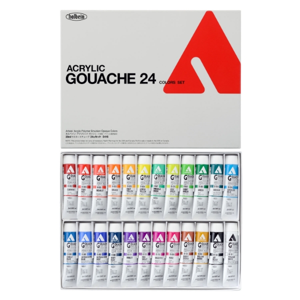 Picture of Holbein Acrylic Gouache Set Of 24 20ml-D416