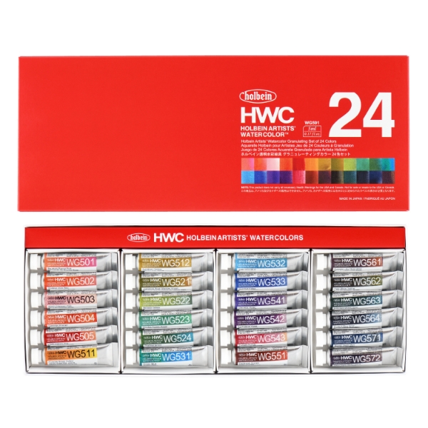 Picture of Holbein AWC Set of 24 Granulating 5ml-WG591