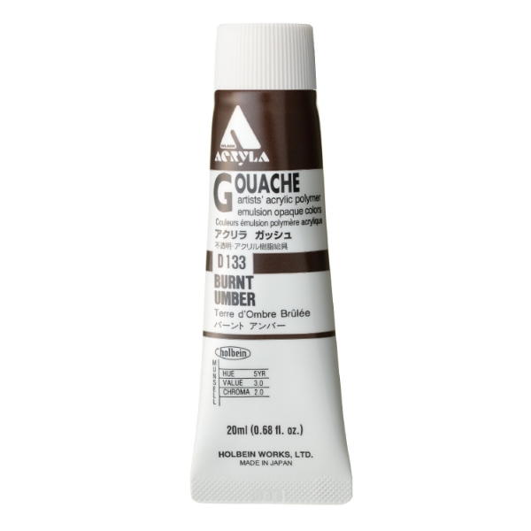Picture of Holbein Acrylic Gouache Burnt Umber A 20-ml D133
