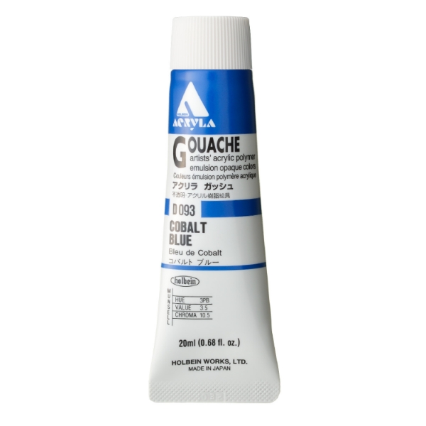 Picture of Holbein Acrylic Gouache Cobalt Blue A 20ml-D093