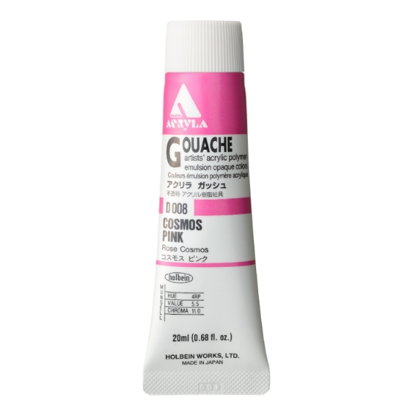 Picture of Holbein Acrylic Gouache Cosmos Pink A 20ml-D008