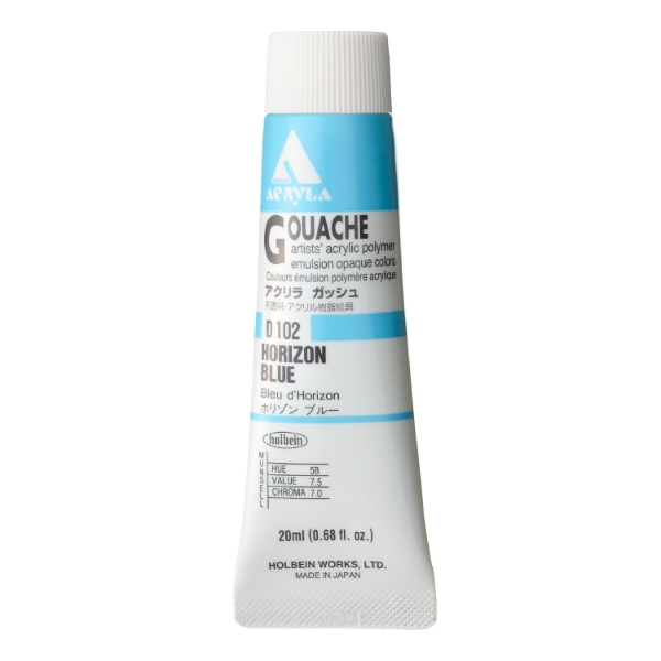 Picture of Holbein Acrylic Gouache Horizon Blue A 20-ml D102
