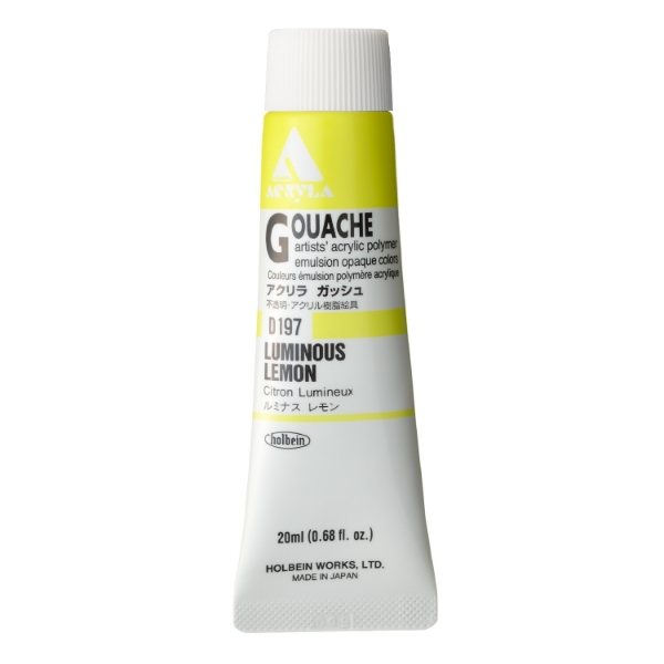 Picture of Holbein Acrylic Gouache Luminous Lemon C 20-ml D197