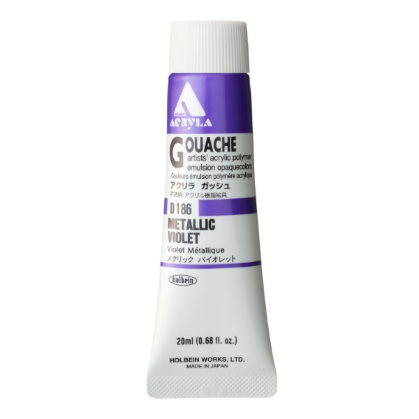 Picture of Holbein Acrylic Gouache Metallic Violet C 20-ml D186