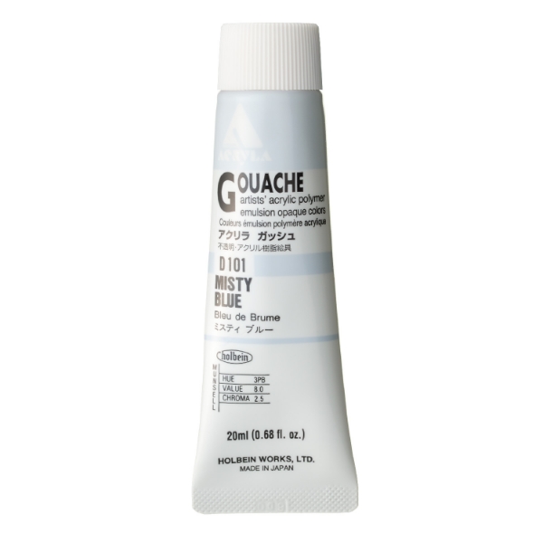 Picture of Holbein Acrylic Gouache Misty Blue A 20-ml D101