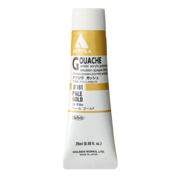 Picture of Holbein Acrylic Gouache Pale Gold C 20-ml D181