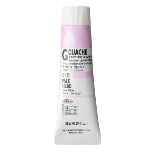 Picture of Holbein Acrylic Gouache Pale Lilac A 20-ml D121
