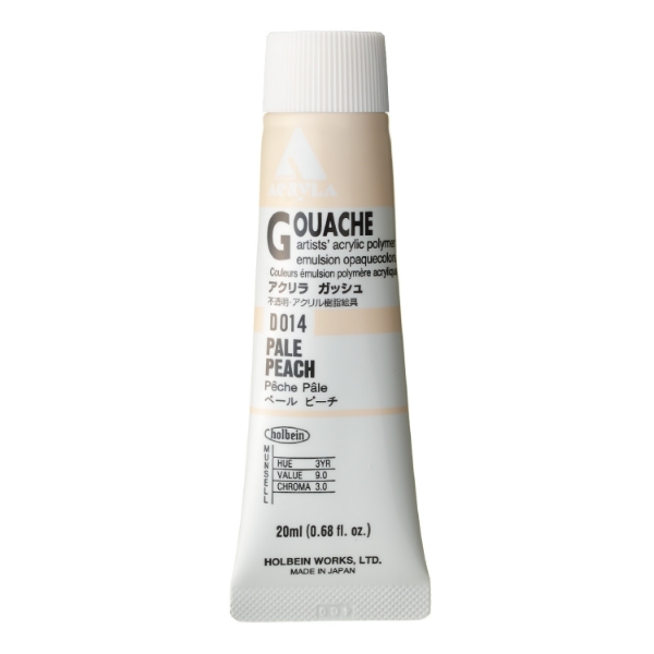 Picture of Holbein Acrylic Gouache Pale Peach A 20ml-D014