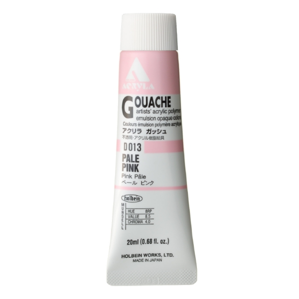 Picture of Holbein Acrylic Gouache Pale Pink A 20ml-D013