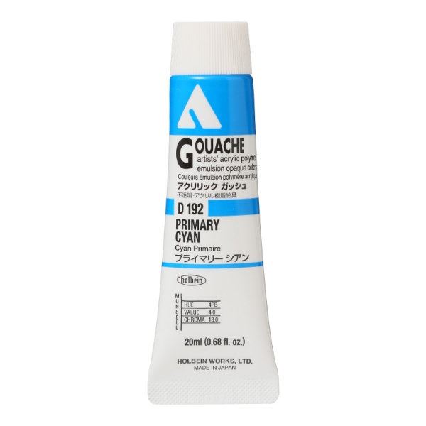 Picture of Holbein Acrylic Gouache Primary Cyan 20-ml D192
