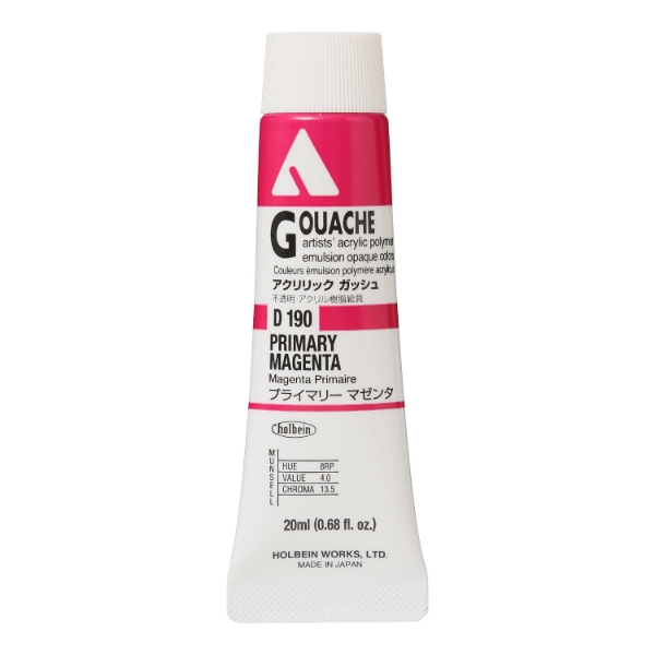 Picture of Holbein Acrylic Gouache Primary Magenta A 20-ml D190