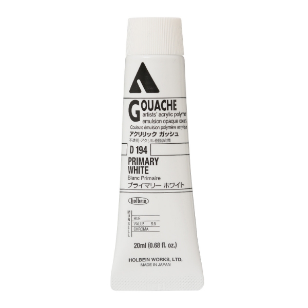 Picture of Holbein Acrylic Gouache Primary White 20-ml D194