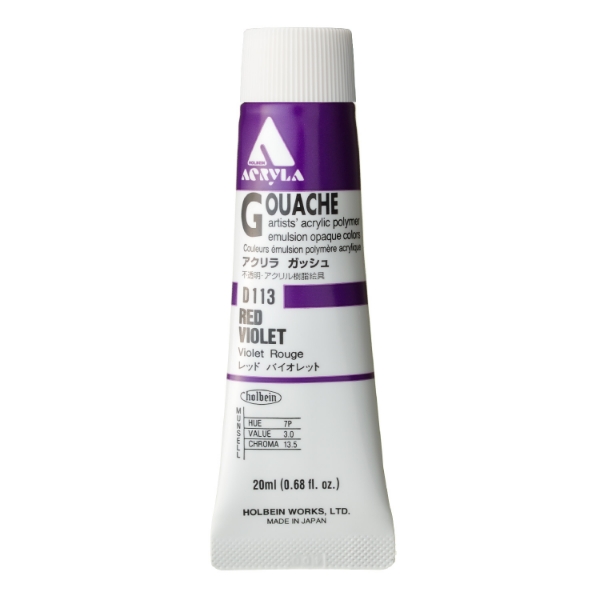 Picture of Holbein Acrylic Gouache Red Violet A 20-ml D113