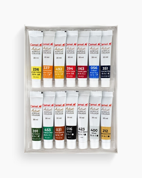 Picture of Camlin Artist Acrylic Colour - Set of 14 (20ml)