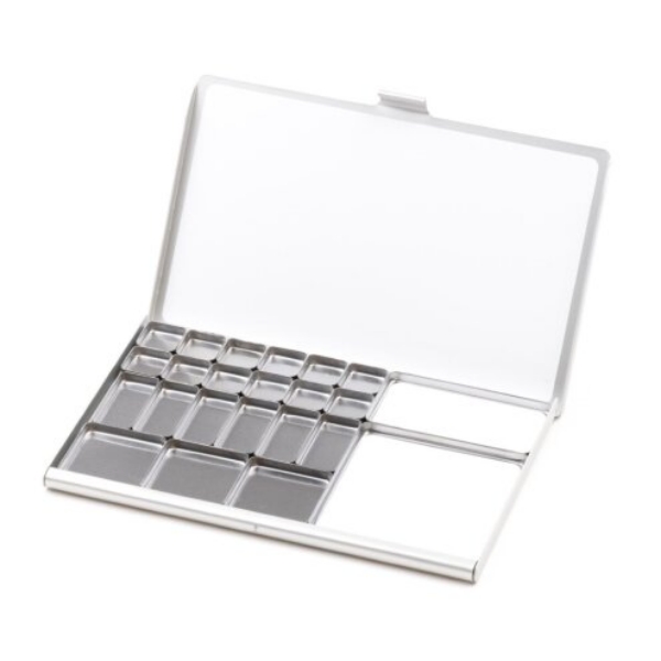 Picture of Art Tool Kit Watercolour Folio Palette with Pans Silver-Large  