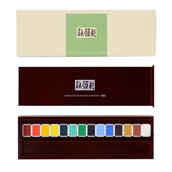 Picture of Holbein ShinGansai Watercolor Cake Set of 14-N351