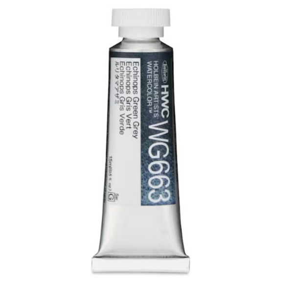 Picture of Holbein Granulating WC Echinops Green Grey G 15ml-WG663