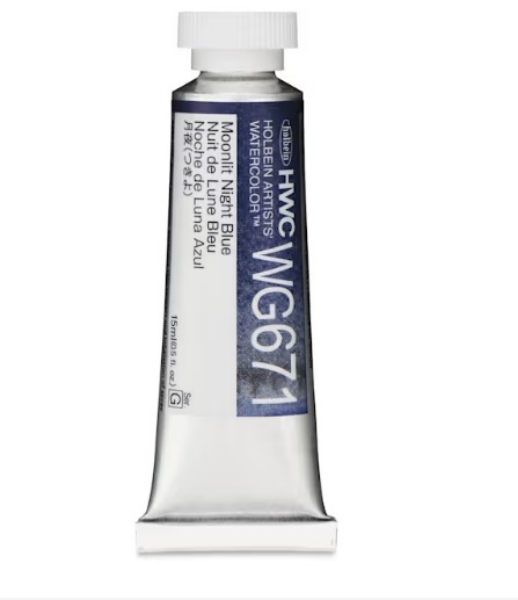 Picture of Holbein Granulating WC Moonlit Night Blue G 15ml-WG671
