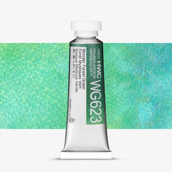 Picture of Holbein Granulating WC Wonder Forest Green G 15ml-WG623