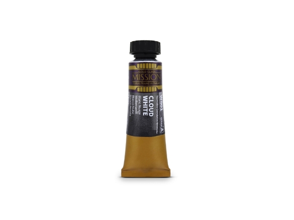 Picture of Mijello Tourmaline Two Tone Granulation Watercolour - Cloud White 15ml SR-A (W801)