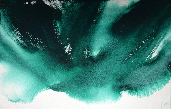 Picture of Mijello Tourmaline Two Tone Granulation Watercolour - Ocean Green 15ml SR-D (W834)