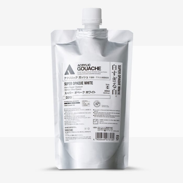 Picture of Holbein Acrylic Gouache Super Opaque White 300ml-D313