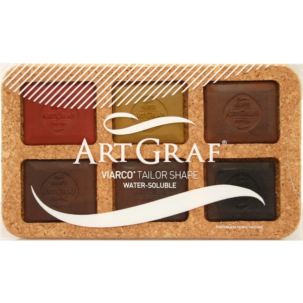 Picture of ARTGRAF WATER SOLUBLE CHALK EARTH COLOURS SET OF 6