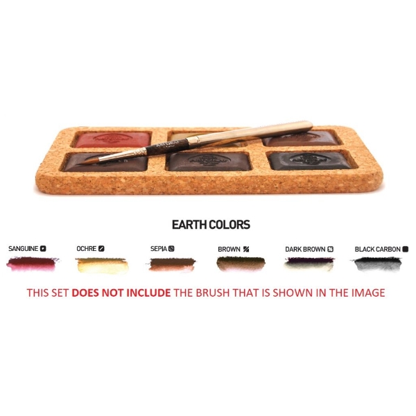 Picture of ARTGRAF WATER SOLUBLE CHALK EARTH COLOURS SET OF 6