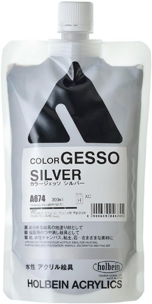 Picture of Holbein Acrylic Gesso 300ml Silver H-A674