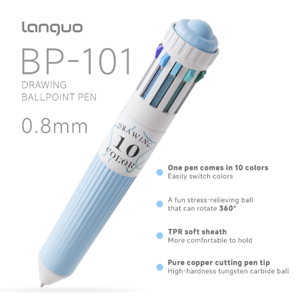 Picture of Languo Ballpoint Pen, 6PCS 10-in-1 Multicolor Pen Set
