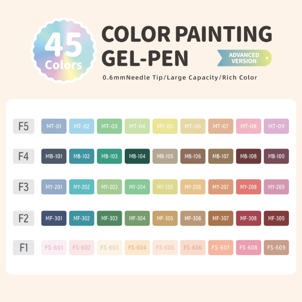 Picture of Languo Colour Gel Pen Set of 45 - Classic 
