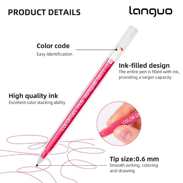 Picture of Languo Colour Gel Pen Set of 45 - Classic 