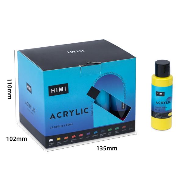 Picture of MIYA HIMI ACRYLIC BOTTLES-BRIGHT COLORS 12X60ML