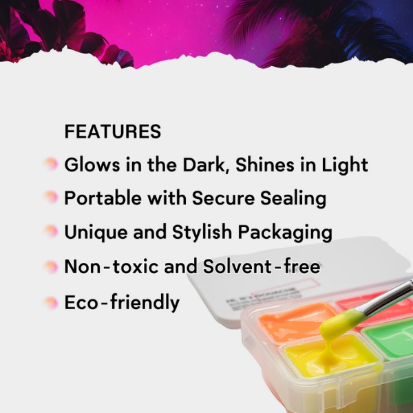 Picture of MIYA HIMI GLOW IN THE DARK GOUACHE PAINT SET 6X23ML