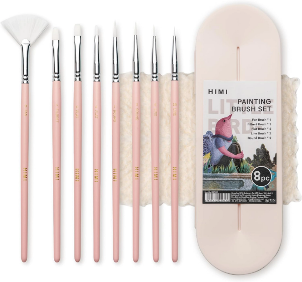 Picture of MIYA HIMI PAINTING BRUSH SET OF 8 PINK