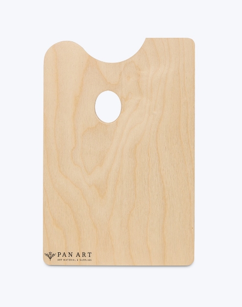 Picture of PAN ART COLOUR MIXING PALETTE WOODEN RECTANGLE 20X30