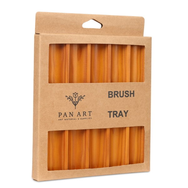 Picture of PAN ART WOODEN BRUSH TRAY 15X13.5CM