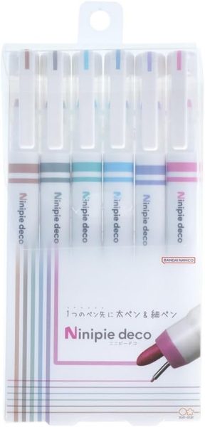 Picture of Sunstar Ninippie Deco Pen & Marker Set of 6 S4591798 