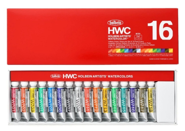 Picture of HOLBEIN AWC 15ML PEARL COLOURS SET OF 16X5ML-W791